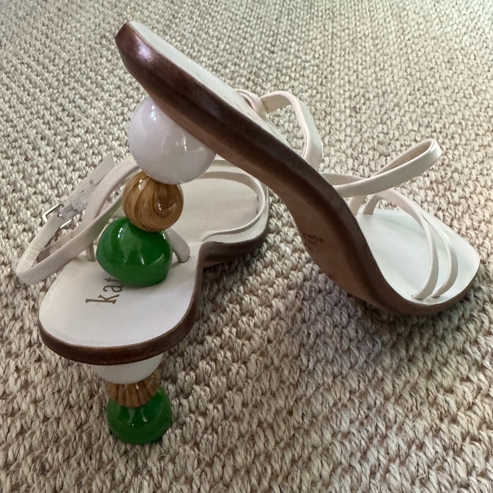 Kate Spade Strappy Low Heel Sandals – Sculptural Bead Heel